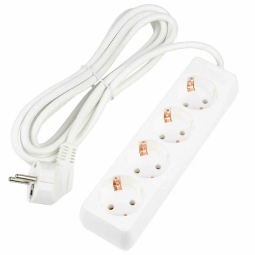 UNIEL удлинитель с заземлением 16А 4гн. 3м S-GCU4-3 WHITE